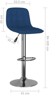 vidaXL Lumarko Hokery, 2 szt., niebieskie, tapicerowane tkaniną 333949 - Taborety i hokery - miniaturka - grafika 8