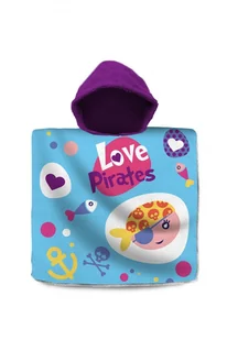 Poncho Kąpielowe Love Pirates 120X60Cm Kl10597 - Okrycia kąpielowe dla dzieci - miniaturka - grafika 2