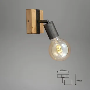 Briloner Lampa ścienna Wood Basic, 1-punktowa - Lampy ścienne - miniaturka - grafika 4