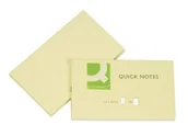 Etykiety samoprzylepne i bloki etykiet - Q-CONNECT Bloczek samoprzylepny 127x76 mm 1x100 kart jasnożółty - miniaturka - grafika 1