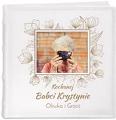 Albumy fotograficzne - NA Murrano Album Kwiatowy GRAWER Prezent Urodziny ALB-SO-WH-CO2-003 - miniaturka - grafika 1