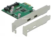 Kontrolery - DeLOCK PCI Express x1 Card to 2 x external SuperSpeed USB (USB 3.2 Gen 1) USB Type-C female adapter USB 3.2 Gen 1 (3.1 Gen 1) Wewnętrzny, USB controller 4043619904938 - miniaturka - grafika 1