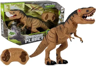 LEANToys Dinozaur Tyranozaur Rex Zdalnie Sterowany R/C z Parą 7159 - Zabawki interaktywne dla dzieci - miniaturka - grafika 4