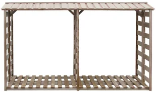 vidaXL Wiata na drewno opałowe, sosna impregnowana, 300x100x176 cm vidaXL - Akcesoria kominkowe - miniaturka - grafika 2