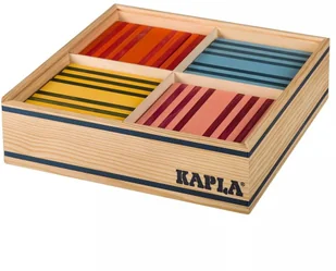 Brandunit BV Kapla Zestaw drewnianych klocków, 100 szt., 8 kolorów, KAPL172102 KAPL172102 - Klocki - miniaturka - grafika 2