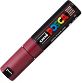 Kredki, ołówki, pastele i pisaki - uni-ball Uni-ball  marker UNI POSCA z szeroką końcówką klinową, bordowo-czerwony PX107532000 - miniaturka - grafika 1