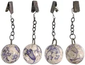 Dekoracje domu - Esschert Design obrus obrus stołowy masa, uchwyt z ceramiki w kolorze niebiesko-biały,  ok. 3,2 cm (AC99) - miniaturka - grafika 1