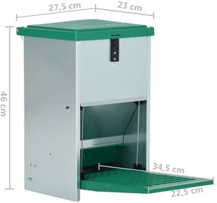 VidaXL Lumarko Automatyczny karmnik dla drobiu Feedomatic z pedałem, 8 kg 171445 VidaXL - Karmniki dla ptaków - miniaturka - grafika 8