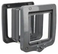 Pozostałe akcesoria dla kotów - Trixie Drzwiczki dla kota 4-Way z tunelem XL szare - miniaturka - grafika 1