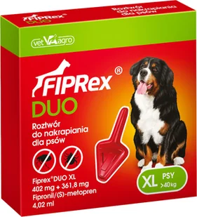 Vet-agro Fiprex Duo XL Roztwór Na Pchły I Kleszcze Dla Bardzo Dużych Psów 402 mg + 361,8 mg - Artykuły przeciw pasożytom Vet-agro Fiprex Duo XL Roztwór Na Pchły I Kleszcze Dla Bardzo Dużych Psów 402 mg + 361,8 mg - Artykuły przeciw pasożytom - miniaturka - grafika 2
