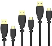 Kable USB - KabelDirekt Przewód 3 X bezpośrednio kabel micro-USB 2.0  Top Series, czarny 842 - miniaturka - grafika 1