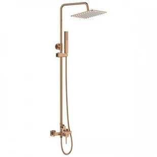 Laveo Kolumna natryskowa z baterią różowe złoto PLA 80KX - Zestawy prysznicowe - miniaturka - grafika 2