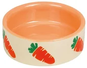 Akcesoria dla gryzoni - Nobby 73632 Nager miska ceramiczna "Carrot", średnica 7.5 x 2.5 cm, beżowy/pomarańczowy 73632 - miniaturka - grafika 1