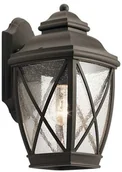 Lampy ogrodowe - Kichler Zewnętrzna LAMPA ścienna TANGIER KL/TANGIER2/M Elstead ogrodowa OPRAWA kinkiet na taras IP44 brąz przezroczysty KL/TANGIER2/M - miniaturka - grafika 1