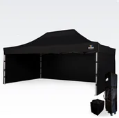 Pawilony ogrodowe - BRIMO Namiot reklamowy 4x6m - plus 3 ściany - Czarny - miniaturka - grafika 1