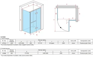 Atrium Catania 140x80 UP0314+US080 - Kabiny prysznicowe - miniaturka - grafika 8