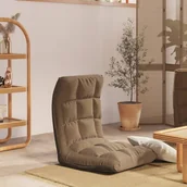 Fotele - vidaXL Składane krzesło podłogowe kolor taupe obite tkaniną 336593 - miniaturka - grafika 1