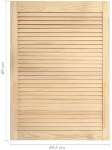 vidaXL Lumarko Drzwi żaluzjowe, lite drewno sosnowe, 69x39,4 cm 151124 - Drzwi wewnętrzne vidaXL Lumarko Drzwi żaluzjowe, lite drewno sosnowe, 69x39,4 cm 151124 - Drzwi wewnętrzne - miniaturka - grafika 6