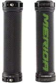 Akcesoria rowerowe - MERIDA Chwyty kierownicy 2 pierścienie guma GP-MD017 zielony napis 130mm C0220 - miniaturka - grafika 1
