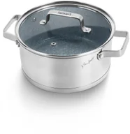 Garnki - LAMART Garnek z przykrywką 2,7l Stoness srebrny LT1103 + 20 zł na pierwsze zakupy LT1103 - miniaturka - grafika 1