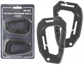 Sprzęt wspinaczkowy - Karabińczyk Taktyczny Karabinek Molle Czarny 2 szt - miniaturka - grafika 1