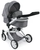 Wózki dla lalek - Bayer Chic Chic Wózek dla lalek MIKA szary/biały - miniaturka - grafika 1