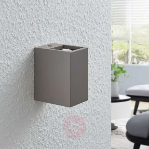Lampenwelt com Kinkiet LED Cataleya Beton Up&Down 7x12cm - Lampy ścienne - miniaturka - grafika 3