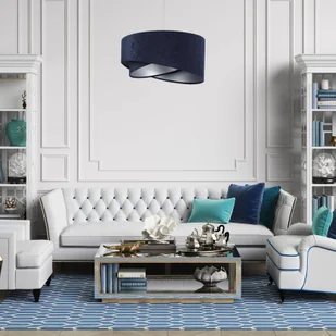 EULUNA Lampa wisząca Vivien dwukolorowa niebieska/srebrna - Lampy sufitowe - miniaturka - grafika 3