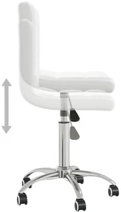 Fotel biurowy, krzesło biurowe vidaXL Obrotowe krzesło biurowe, białe, obite sztuczną skórą! 334333 - Fotele i krzesła biurowe - miniaturka - grafika 7