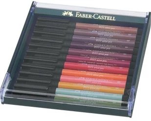 Faber-Castell Pitt Artist Pen B flamastry artystyczne, komplet 12 szt., koloru ziemi F267422 - Kredki, ołówki, pastele i pisaki - miniaturka - grafika 2