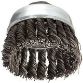 Ściereczki, gąbki, czyściki - Weiler Brush weiler Vortex Pro wire Cup Brush, Threaded Hole, Carbon Steel, Partial Twist supełkowa, 3 Diameter, 0.02 wire Diameter, 5/8  11 Arbor, 14000 RPM (Pack of 1) by weiler Weiler 36038 - miniaturka - grafika 1