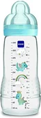 Butelki dla niemowląt - Mam Easy Active - Butelka z smoczkiem o rozmiarze 3 (szybkim przepływu), dla 4 miesięcy i starszych, 330 ml, jasnoniebieski - miniaturka - grafika 1