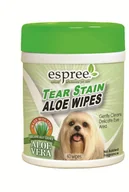 Pielęgnacja uszu i oczu zwierząt - Espree Tear Stain Aloe Wipes - chusteczki do oczu i pyszczka, 60 szt. E-TSW60 - miniaturka - grafika 1