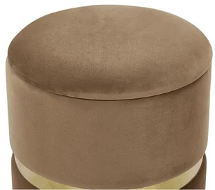 Beliani Beliani Zestaw 2 pufów z pojemnikiem brązowy WICHITA - Pufy i podnóżki - miniaturka - grafika 4