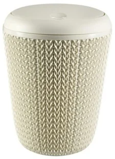 Curver Kosz na śmieci Knit, kremowy, 7 l (235057) - Kosze na śmieci - miniaturka - grafika 2