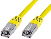Kable miedziane - VSE 686170 Patch Cable, Cat 5e, SF-UTP, 0,5 m długości, żółty DK-1531-005/Y - miniaturka - grafika 1