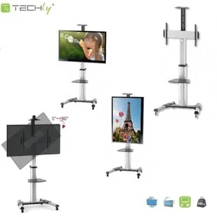 Techly Stojak mobilny LCD/LED 37-70cali regulowany 160cm, 50kg 022700 - Uchwyty do monitorów - miniaturka - grafika 6