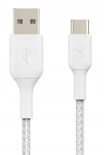 Belkin Kabel Boost Charge Braided USB-C do USB-A 1m, biały 745883788576 - Kable USB - miniaturka - grafika 2