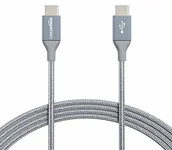 Kable USB - AmazonBasics kabel połączeniowy, USB typu C na USB typu C, standard USB 2.0, podwójnie pleciony nylon, 3 m, ciemnoszary UTC-C-C-2.0-10FT-GRY - miniaturka - grafika 1