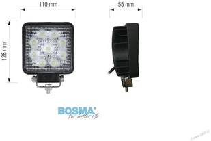 Micros Bosma BOSMA 6155 ROBOCZA 9xLED 12/24V 27W 1600 Lm KWADRATOWA SKUPIAJĄCA 1 szt) 6155 - Oświetlenie warsztatowe - miniaturka - grafika 7