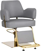 Fotele fryzjerskie - GABBIANO ACTIVESHOP Fotel Fryzjerski Linz Złoto Szary - miniaturka - grafika 1