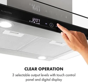 Klarstein Aurelia 90 Srebrny (CGCH5-Aurelia) - Okapy kuchenne - miniaturka - grafika 4