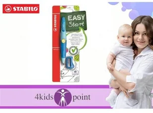 Stabilo Ergonomiczny ołówek EASY Start + temperówka dla leworęcznych niebieski - Ołówki - miniaturka - grafika 2
