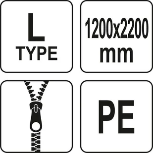 YATO OSŁONA PRZECIWPYŁOWA TYP L 220 X 120 CM - Akcesoria BHP - miniaturka - grafika 4
