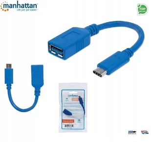 Manhattan Kabel USB USB Kabel 3.1 C - A St/Bu 0.15 m schwarz - 353540 - Kable USB - miniaturka - grafika 5