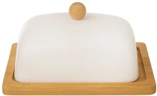 Orion Maselniczka porcelanowa, bambusowa, biała, z pokrywką, maselnica, pojemnik na masło 127144 - Inne naczynia kuchenne - miniaturka - grafika 2