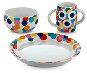 Zestawy naczyń dla dzieci - Alessi alessini dziecięca zastawa stołowa proust porcelana 3-częściowy zestaw kolorowy AM39S1 - miniaturka - grafika 1