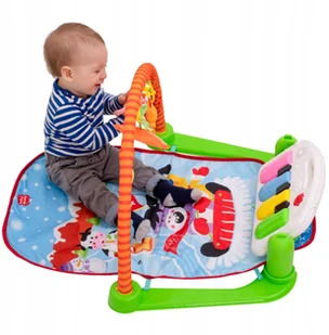 Mata Edukacyjna dla dzieci 3w1 zwierzaki pianinko - Leżaczki i huśtawki - miniaturka - grafika 12