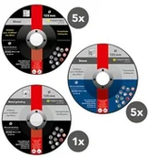 Materiały ścierne - TROTEC Zestaw tarcz tnących i ściernych w korzystnym 11-paku - miniaturka - grafika 1