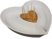 Miski i półmiski - Zak! PORCELANOWE SERCE Z BAMBUSEM DO ZAKĄSEK PRZYSTAWEK - miniaturka - grafika 1